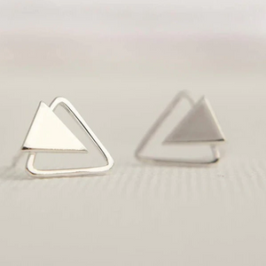Triangle Stud Earrings 925 Sterling Silver