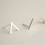 Load image into Gallery viewer, V Shape Stud Earrings in 925 Sterling Silver
